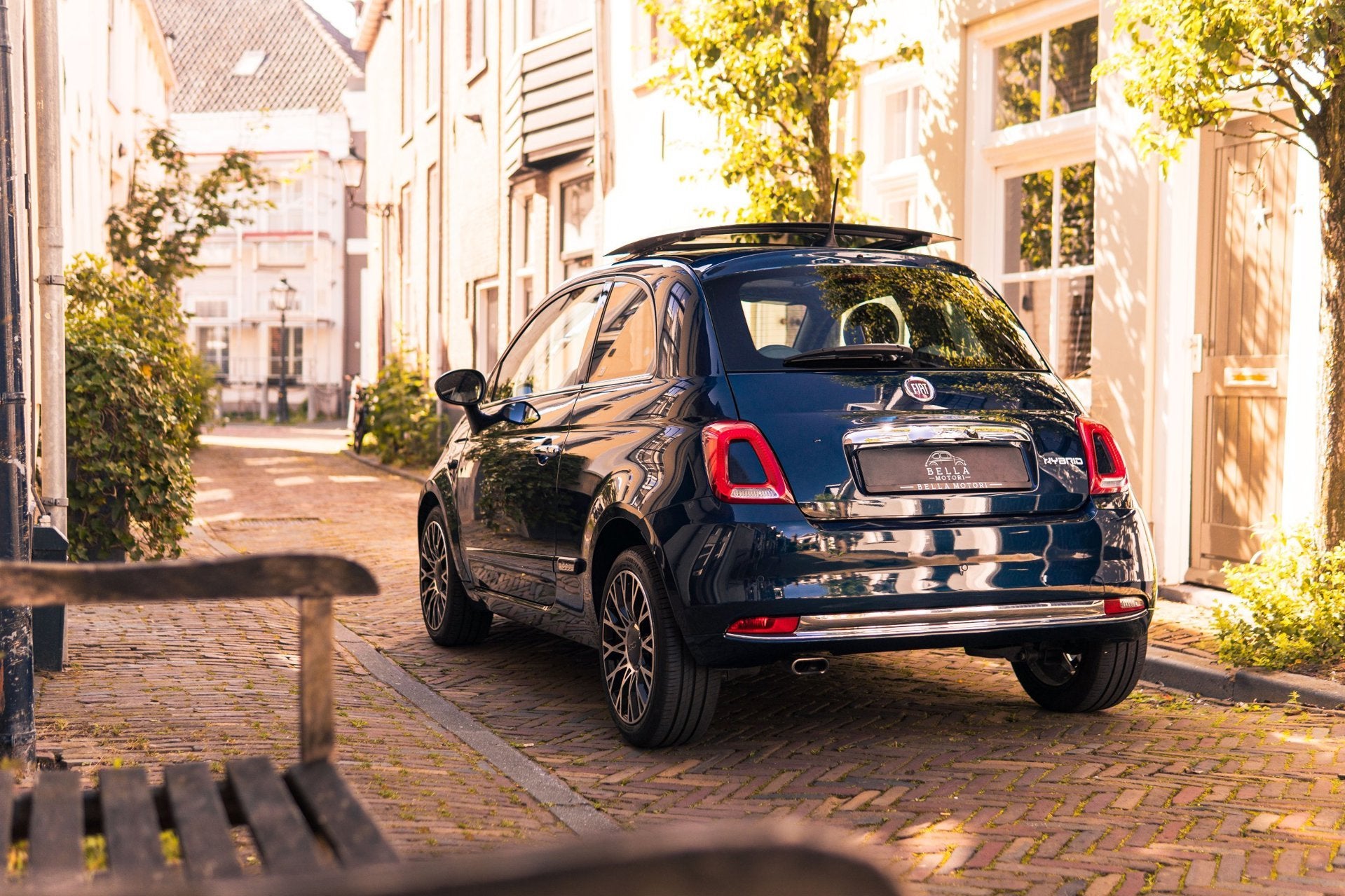 Fiat 500 1.0 Hybrid Star |RIJKLAARPRIJS | Apple CarPlay | Be, Voorwielaandrijving, Gebruikt, Zwart, Leder en Stof