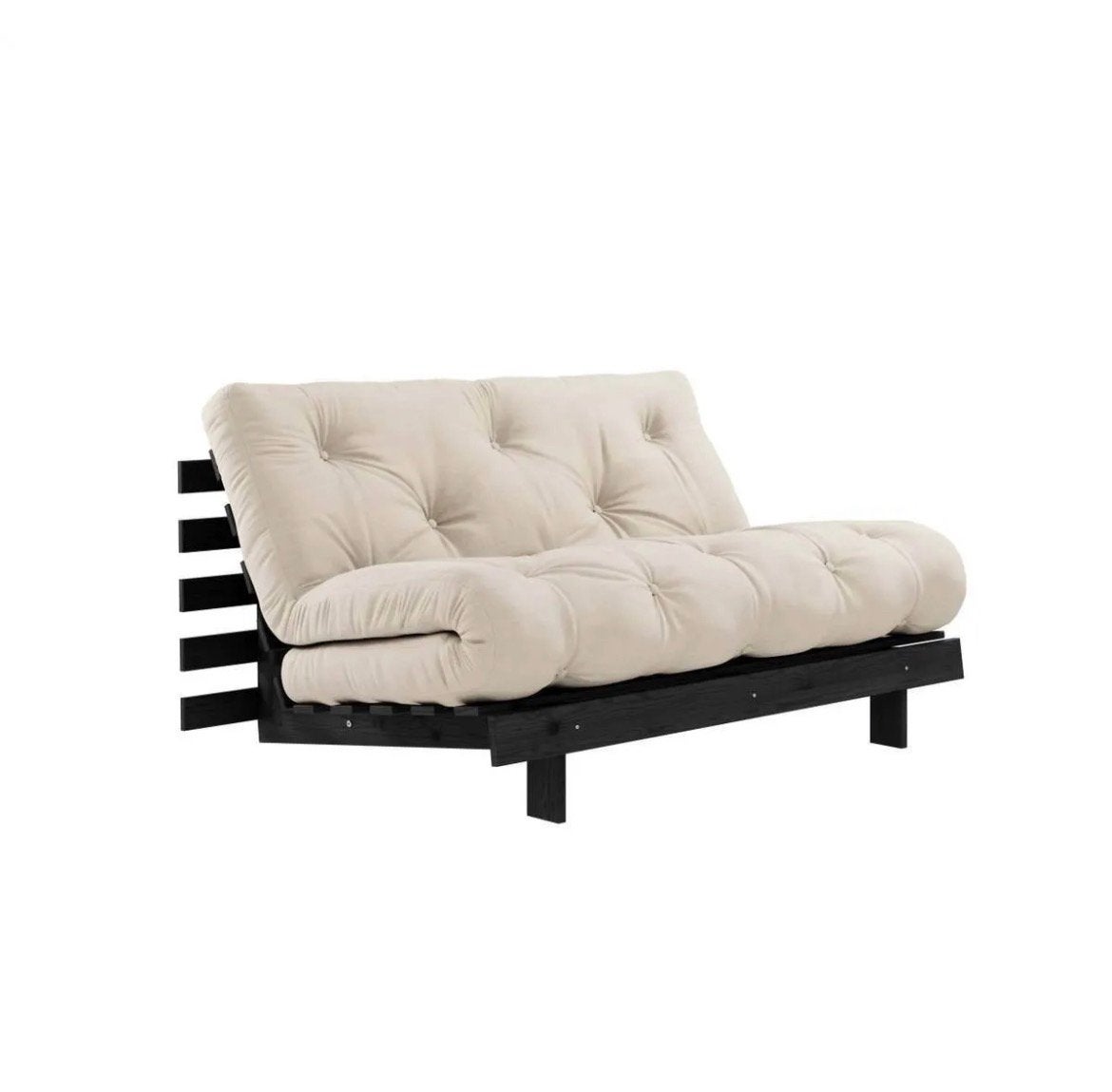 Karup design slaapbank Roots 140 zwart (nieuwstaat), Huis en Inrichting, Zwart, Tweepersoons, Zo goed als nieuw, 140 cm