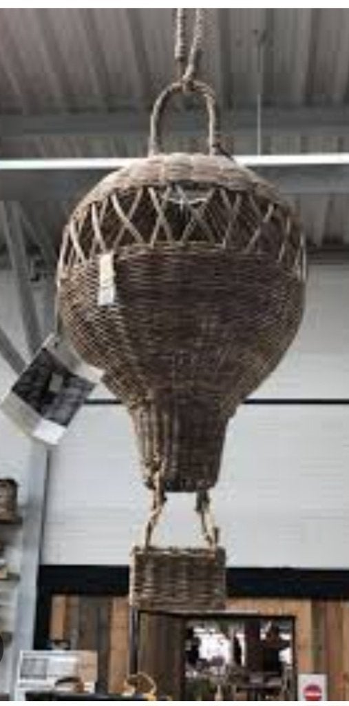 hanglamp luchtballon, Ophalen, Zo goed als nieuw, Natuurlijk materiaal, E27 (groot)