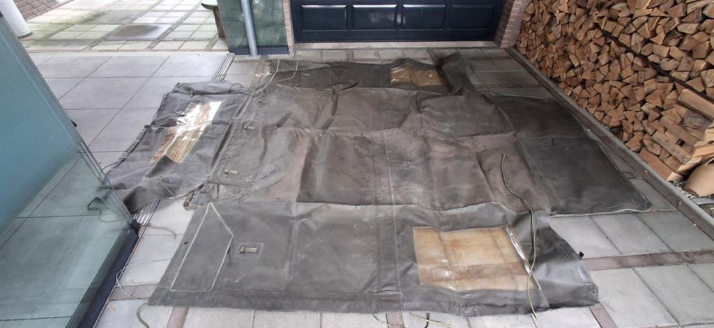 Softop defender 110 leger uitvoering, Ophalen, Gebruikt, Land Rover, Spatbord