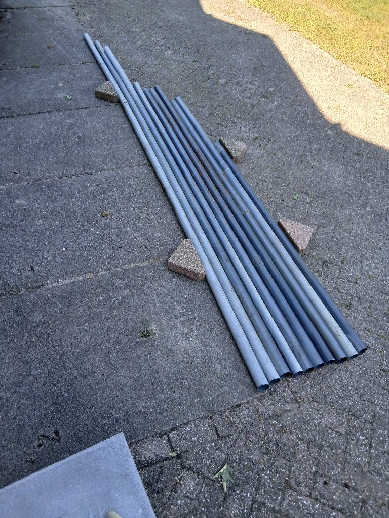 Pvc buizen 63 mm, 2,4 mm wand,  10 Bar. Beregeningsbuis., Ophalen, Gebruikt