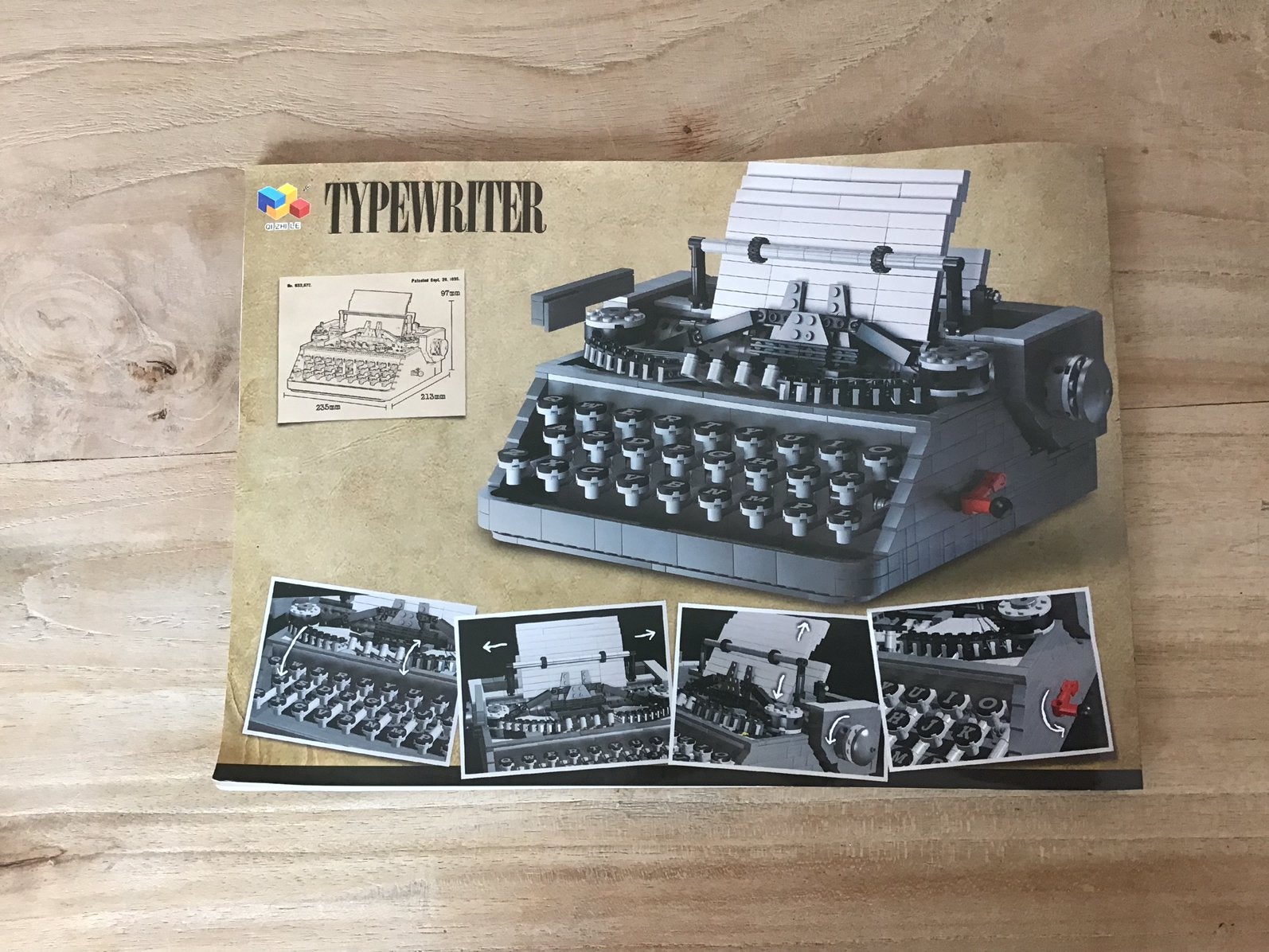 Typewriter 90011 1618 delen Ali bouwstenen (bricks), Ophalen of Verzenden, Zo goed als nieuw