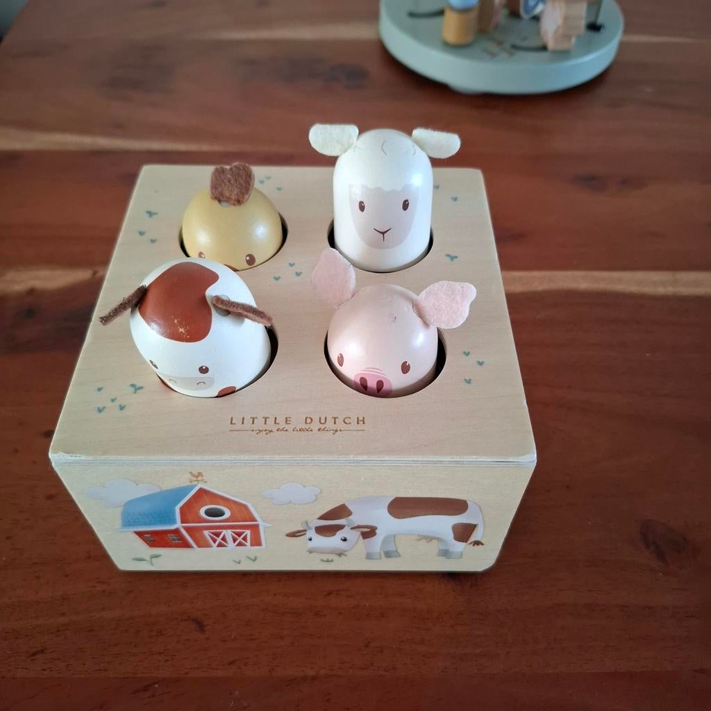 Little Dutch houten boerderij pop-up speelgoed, Kinderen en Baby's, Speelgoed | Babyspeelgoed, Ophalen, Overige typen