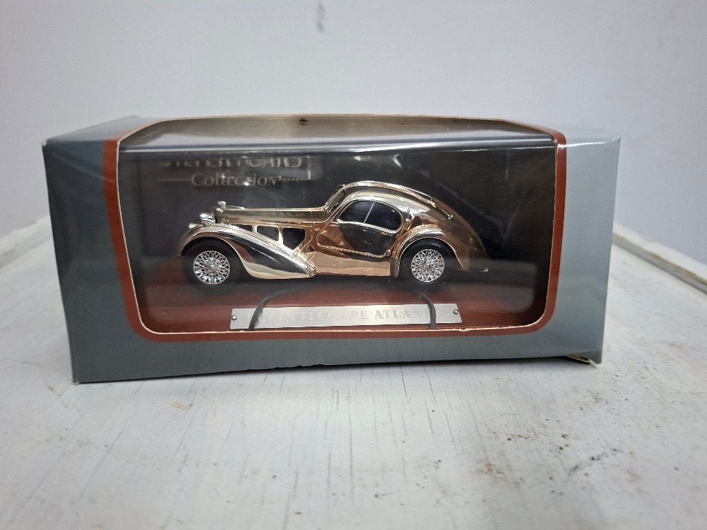 mooie nieuwe verzilverde model auto Bugatti.coupe, Ophalen of Verzenden, Nieuw, Auto