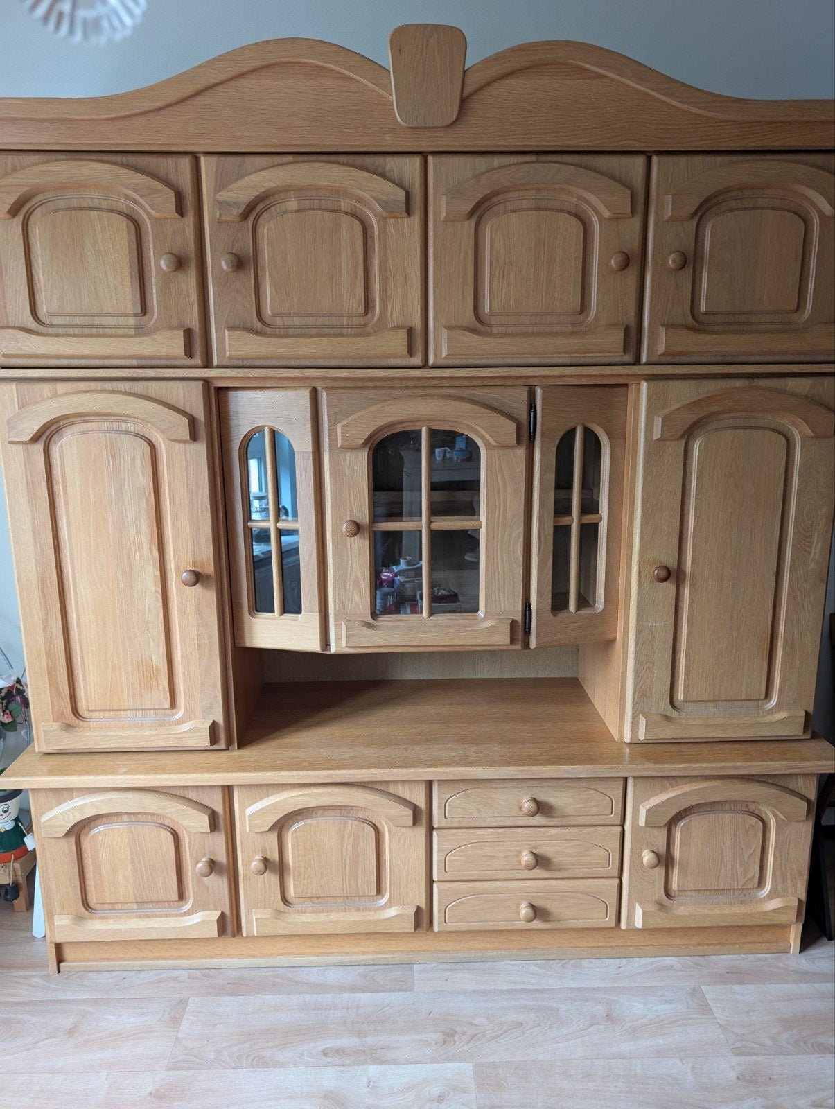 Eikenhouten wandmeubel - Klassiek design, Ophalen, Gebruikt