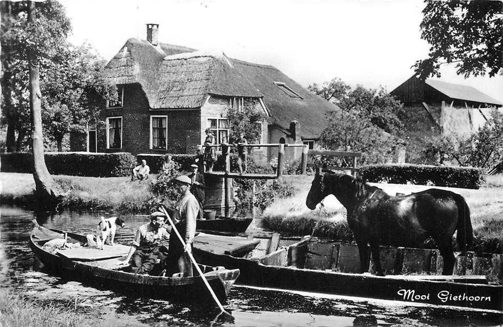 304-254-045 Giethoorn Mooi Giethoorn, Verzenden, Voor 1920, Overijssel