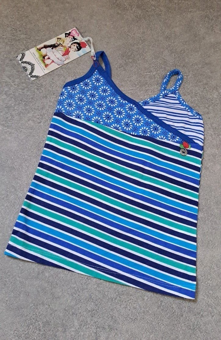 Mim-Pi Meisjes Topje Streep & Bloemenprint Maat 104 Nieuw, Kinderen en Baby's, Kinderkleding | Maat 104, Meisje, Nieuw, Ophalen of Verzenden