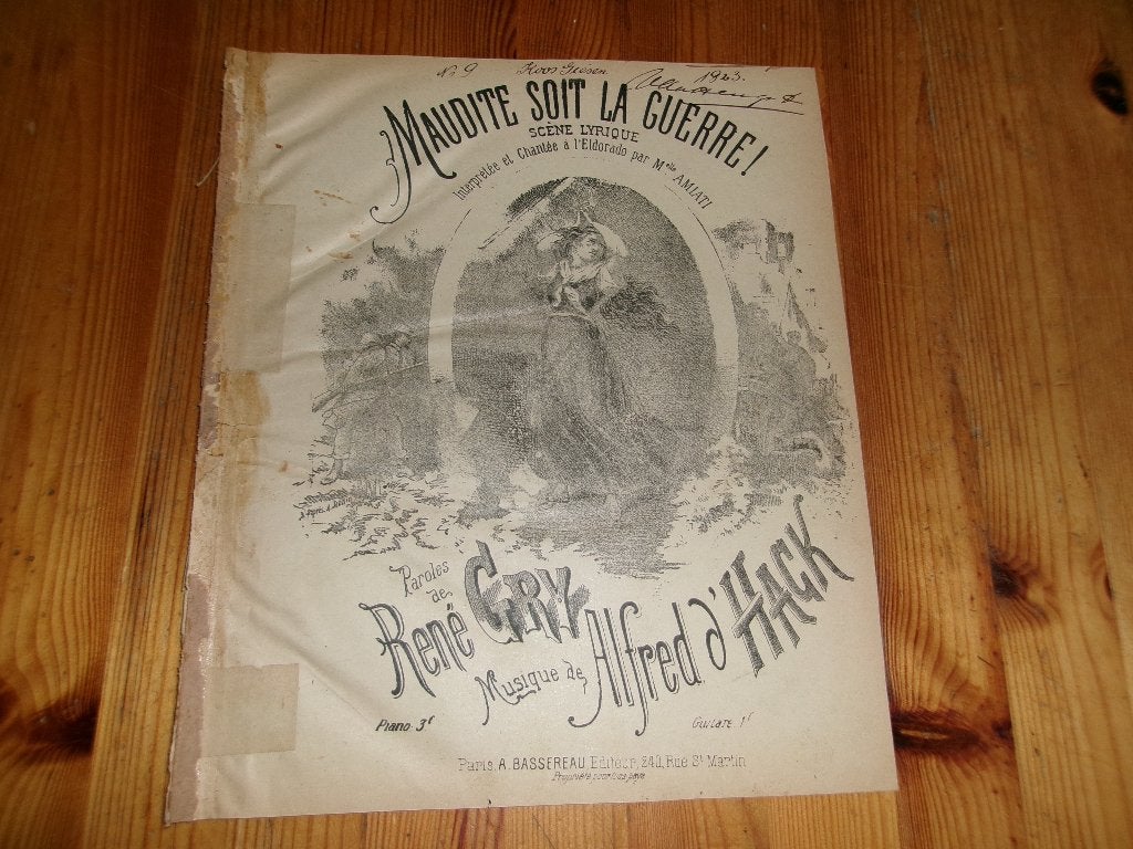 Maudite soit la guerre - d'hack / gry, Zang, Gebruikt, Ophalen of Verzenden, Artiest of Componist