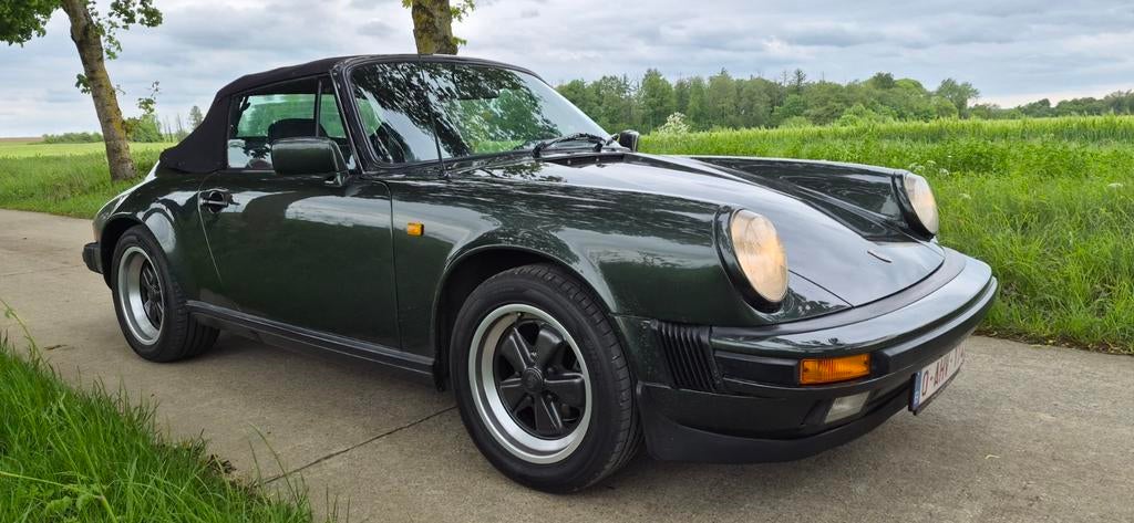Porsche 911 carrera 3.2 cabrio, Auto's, Porsche, Achterwielaandrijving, Zwart, Cabriolet, Leder