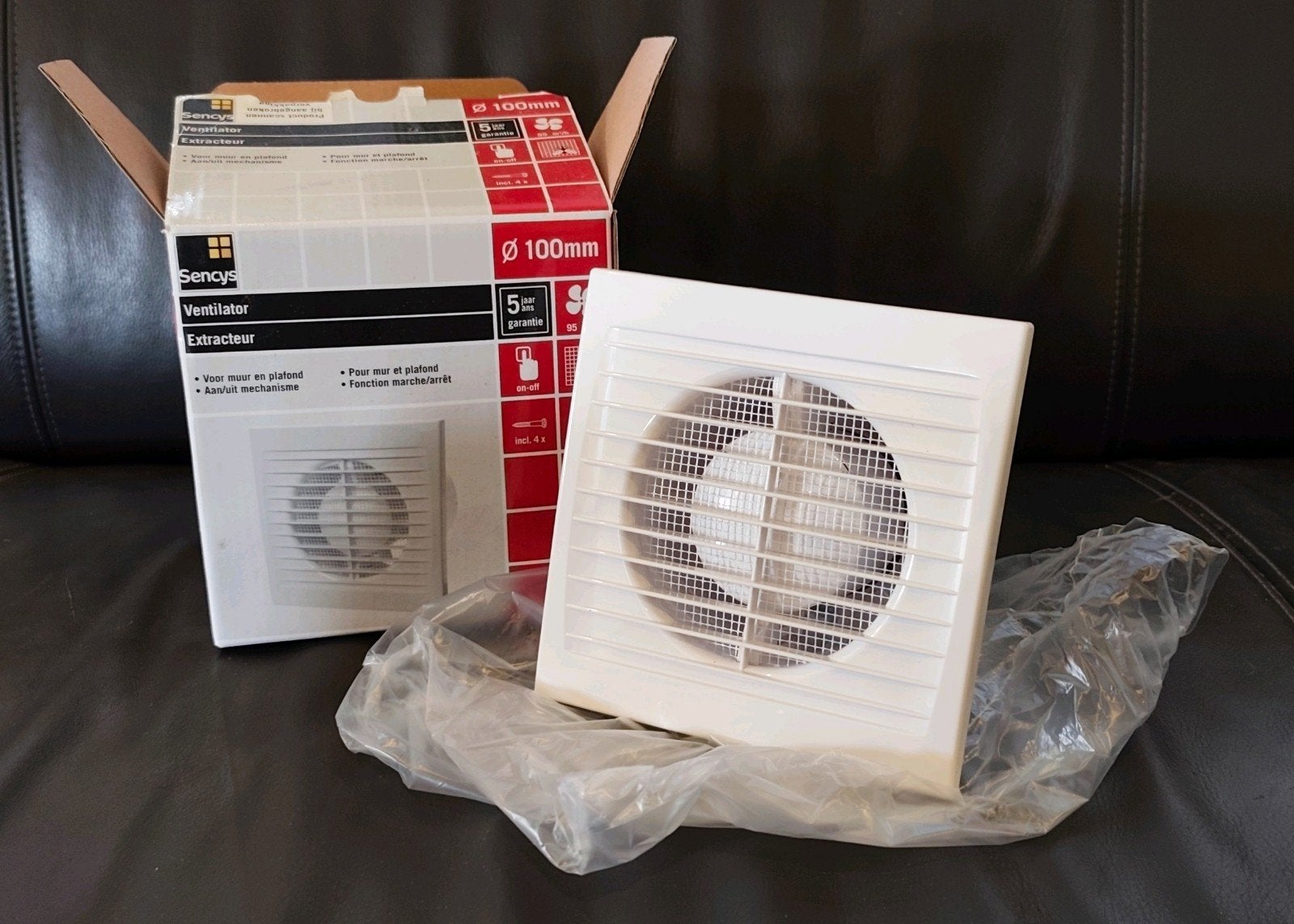 Sencys Ventilator/Afzuiger Ø 100mm - Nieuw in doos, Doe-het-zelf en Verbouw, Ophalen, Nieuw, Ventilator en Afzuiger