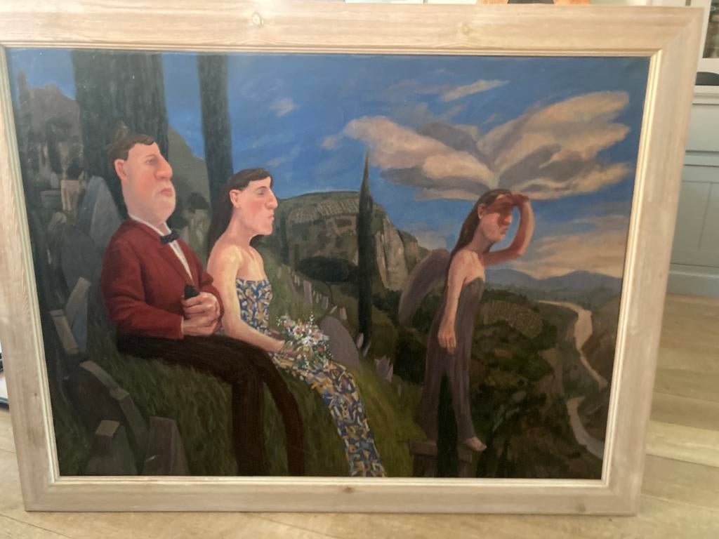 Expressief Olieverf schilderij van Christopher Prewett, Antiek en Kunst, Ophalen