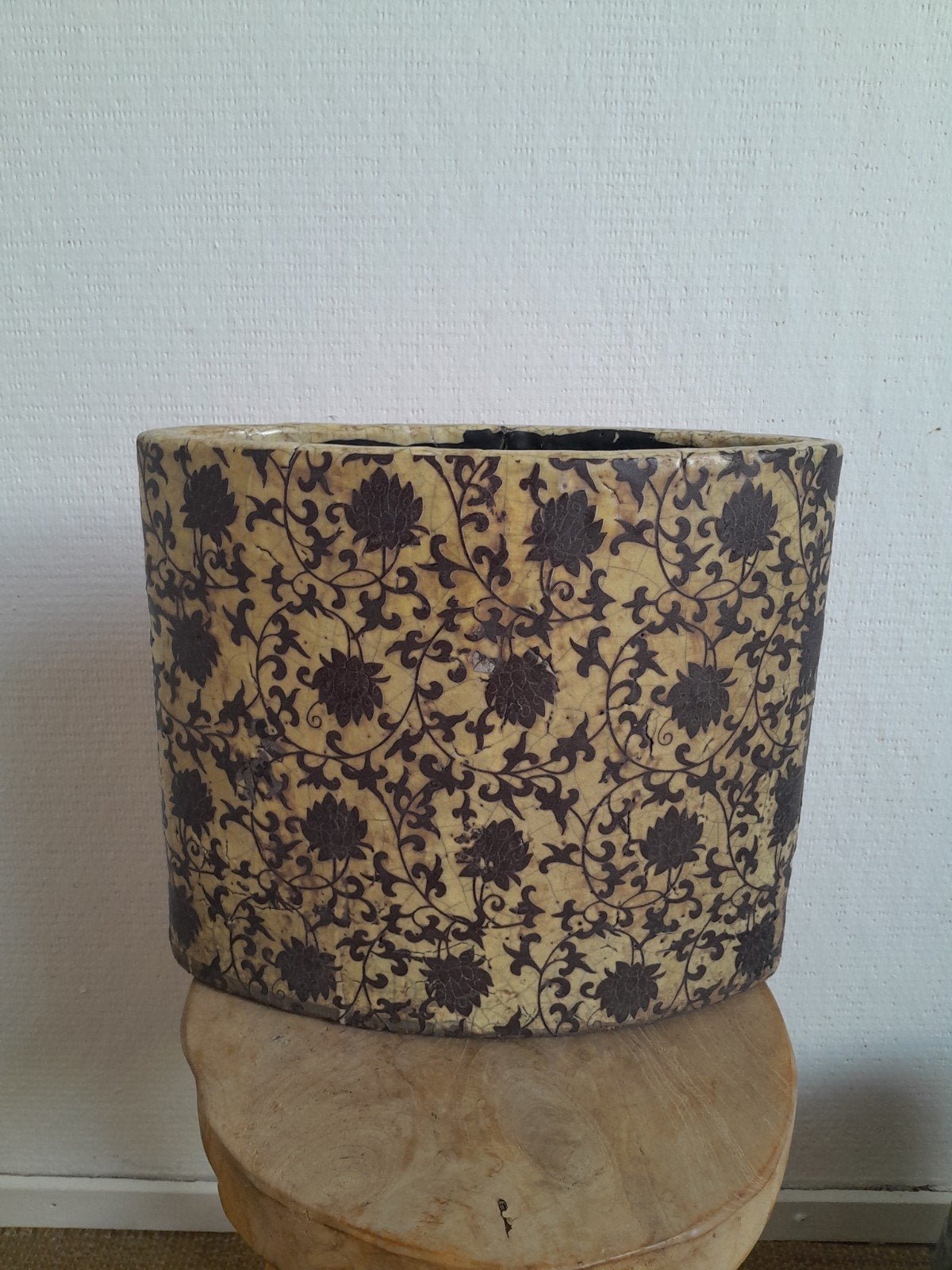 Decoratieve vaas/plantenbak met bloemenpatroon, Ophalen