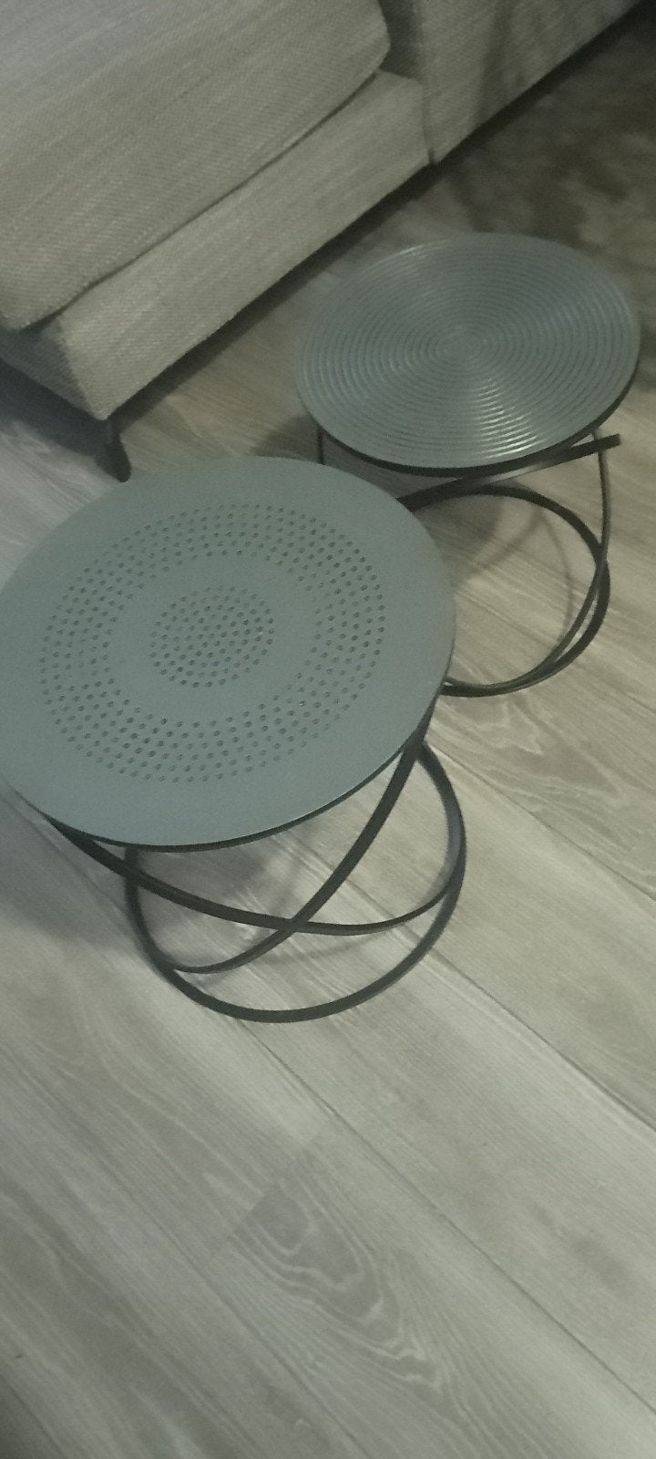 Koloniaal teakhuis salon/bijzet tafels, Ophalen, Minder dan 50 cm, Rond, Minder dan 50 cm