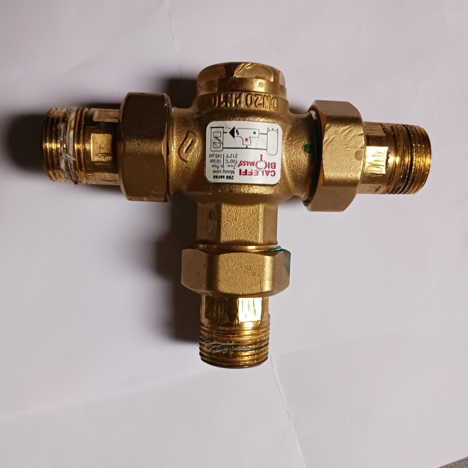 Thermostatische mengklep 3/4", Doe-het-zelf en Verbouw, Verwarming en Radiatoren, Thermostaat, Minder dan 30 cm, Minder dan 60 cm