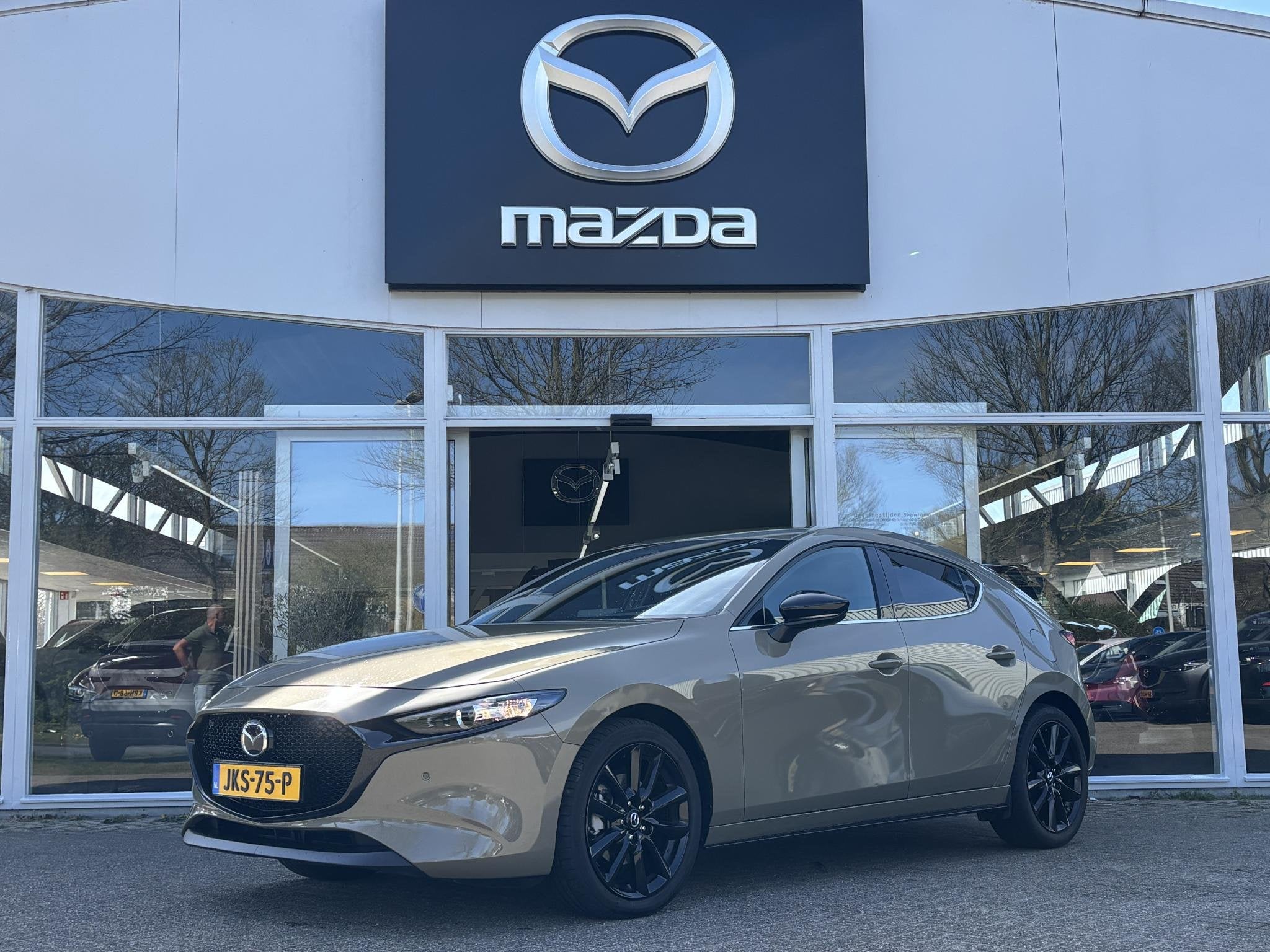 Mazda 3 2.5 e-SkyActiv-G M Hybrid 140 Homura, Auto's, Voorwielaandrijving, Stof, Gebruikt, 4 cilinders