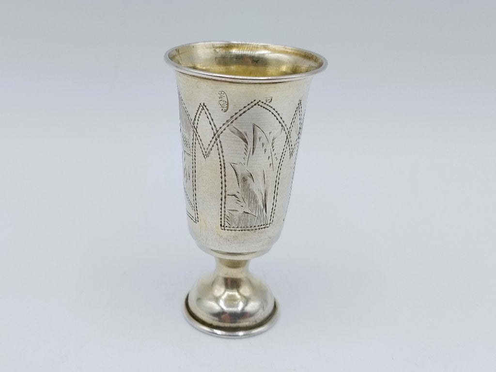 Zilveren kiddush cup, G. Ravkin, Berdichev, ca. 1900
