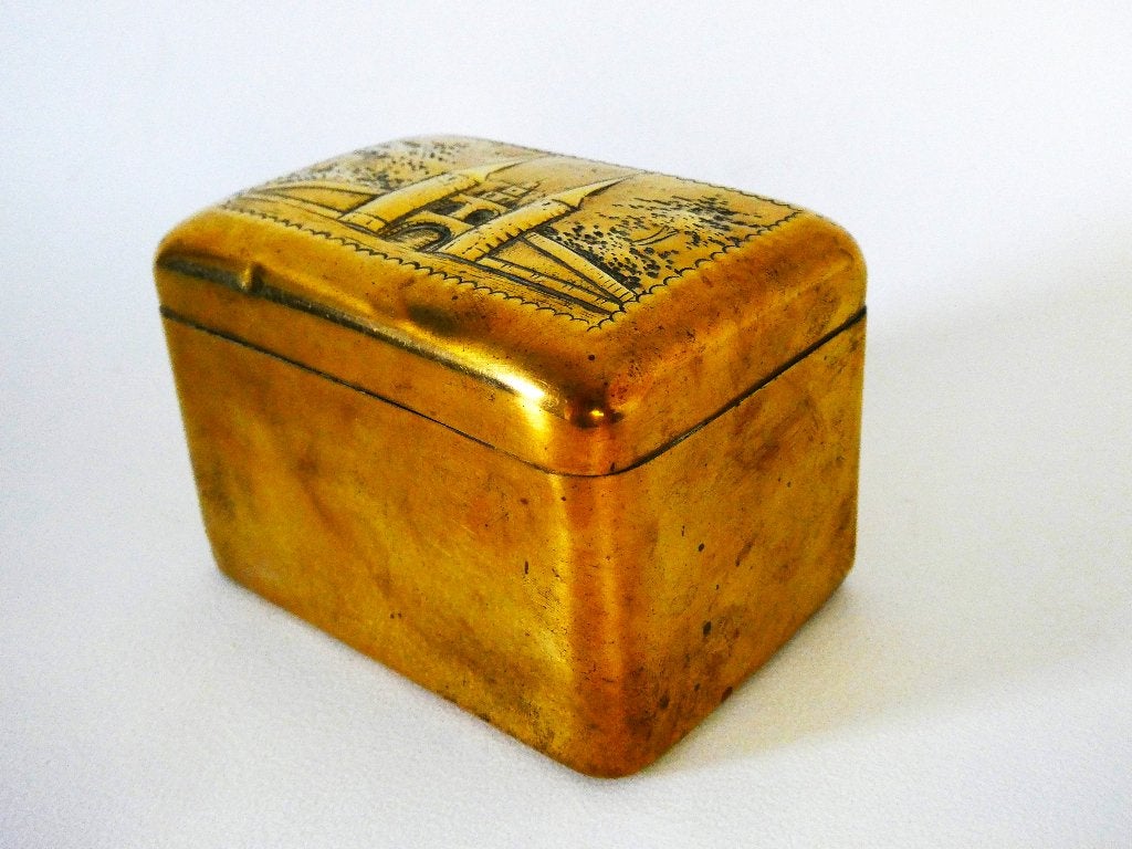 Theedoos Sneek Friesland Leeuw stempel letter R Waterpoort, Antiek en Kunst, Ophalen of Verzenden