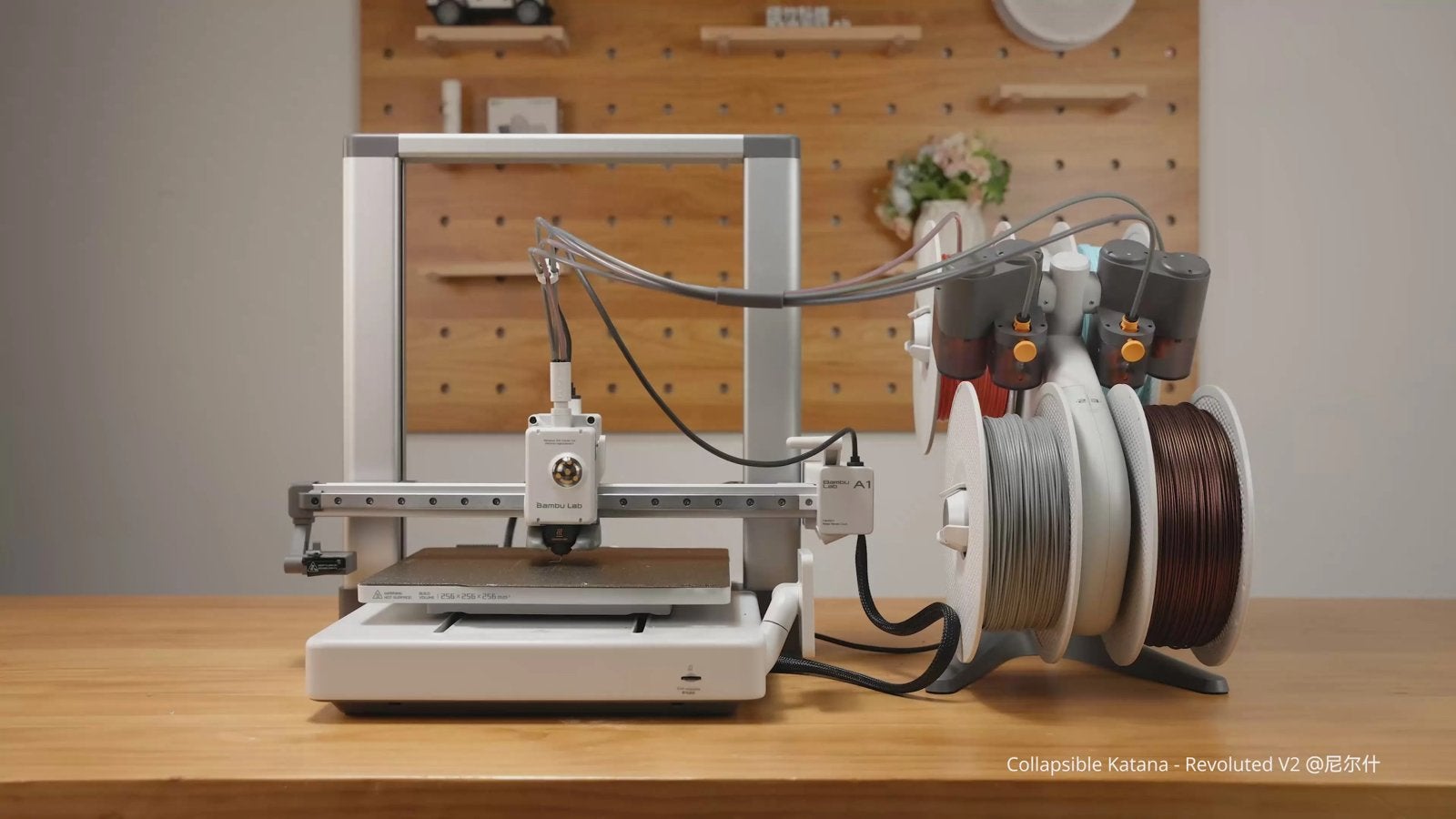 Bambu Lab A1 Combo 3D-printer (Z.g.a.n.), Ophalen, Ingebouwde Wi-Fi, Zo goed als nieuw, Filament