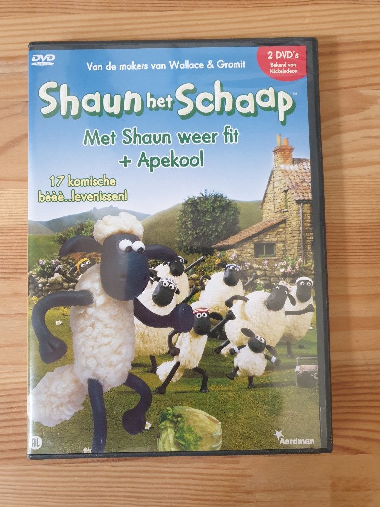 Dubbel DVD - Shaun het Schaap - Met Shaun weer fit + Apekool, Europees, Gebruikt, Alle leeftijden, Ophalen of Verzenden