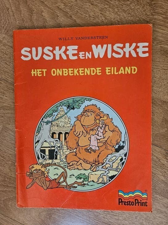 Suske en Wiske - Het Onbekende Eiland (Presto Print 1983), Eén stripboek, Ophalen of Verzenden, Gelezen, Willy Vandersteen