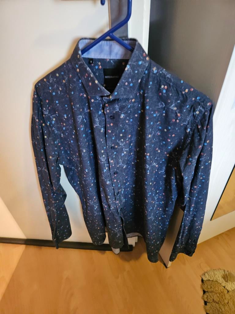 Te koop mooie overhemd maat xl van Dutch Bastard, Ophalen of Verzenden, Zo goed als nieuw, Blauw, Halswijdte 43/44 (XL)