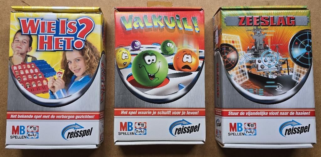 Milton Bradley (MB) reisspel 3x, Ophalen of Verzenden, Zo goed als nieuw, Hasbro, Reisspel