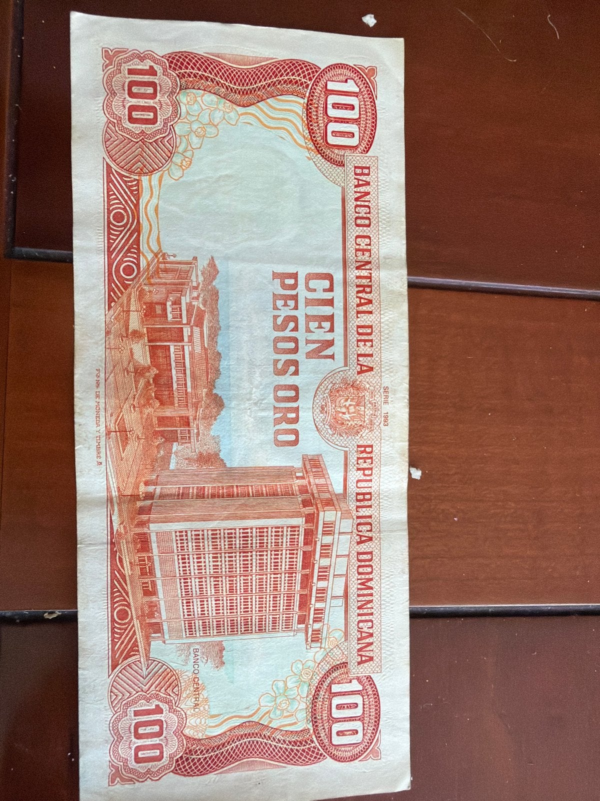 Dominicaanse Republiek 100 Pesos Oro Bankbiljet 1993, Ophalen of Verzenden, Overige landen, Los biljet