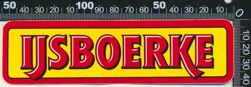 Sticker: IJsboerke (2), Verzamelen, Ophalen of Verzenden, Zo goed als nieuw, Bedrijf of Vereniging