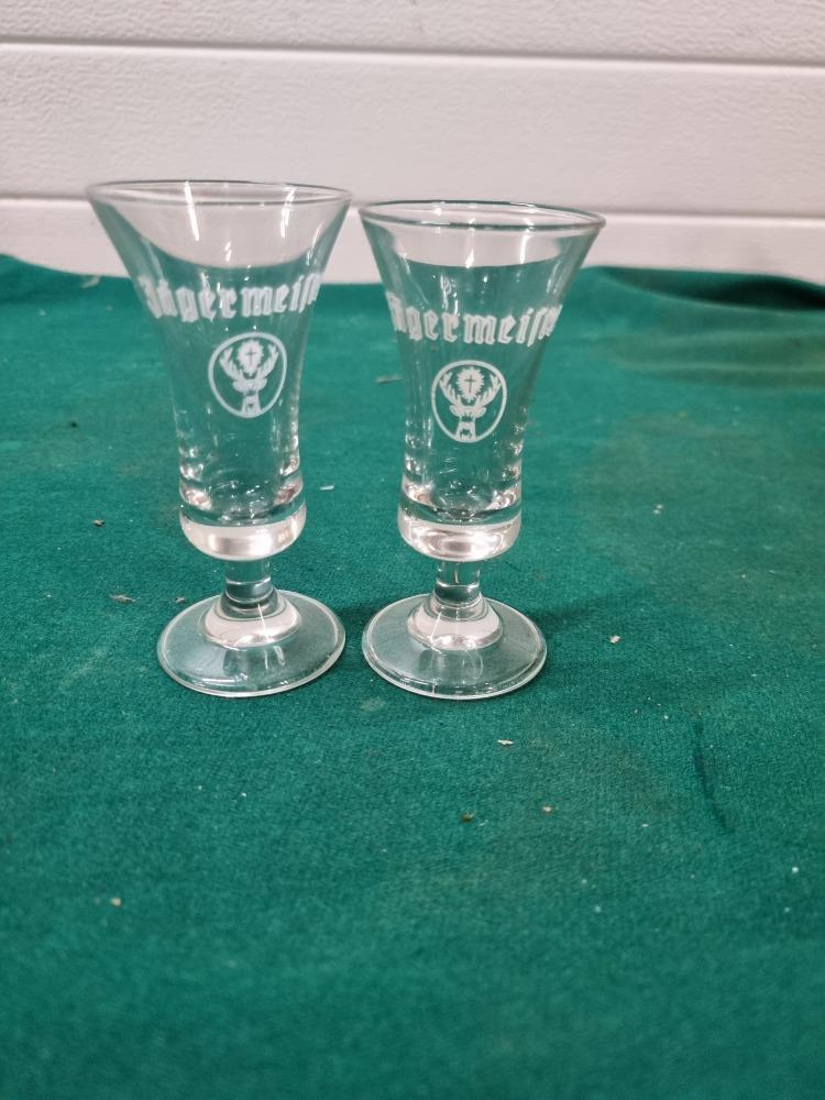 jagermeister glazen met opdruk 2 stuks, Verzamelen, Glas en Borrelglaasjes, Ophalen of Verzenden, 'T Olde Gre-j, Info@toldegrej.nl
