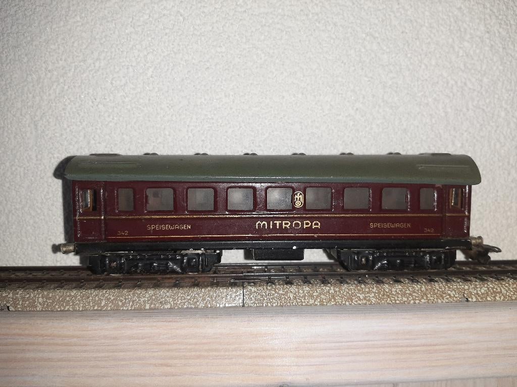 Marklin 342 slaaprijtuig "mitropa"., Wisselstroom, Gebruikt, Wagon, Ophalen of Verzenden