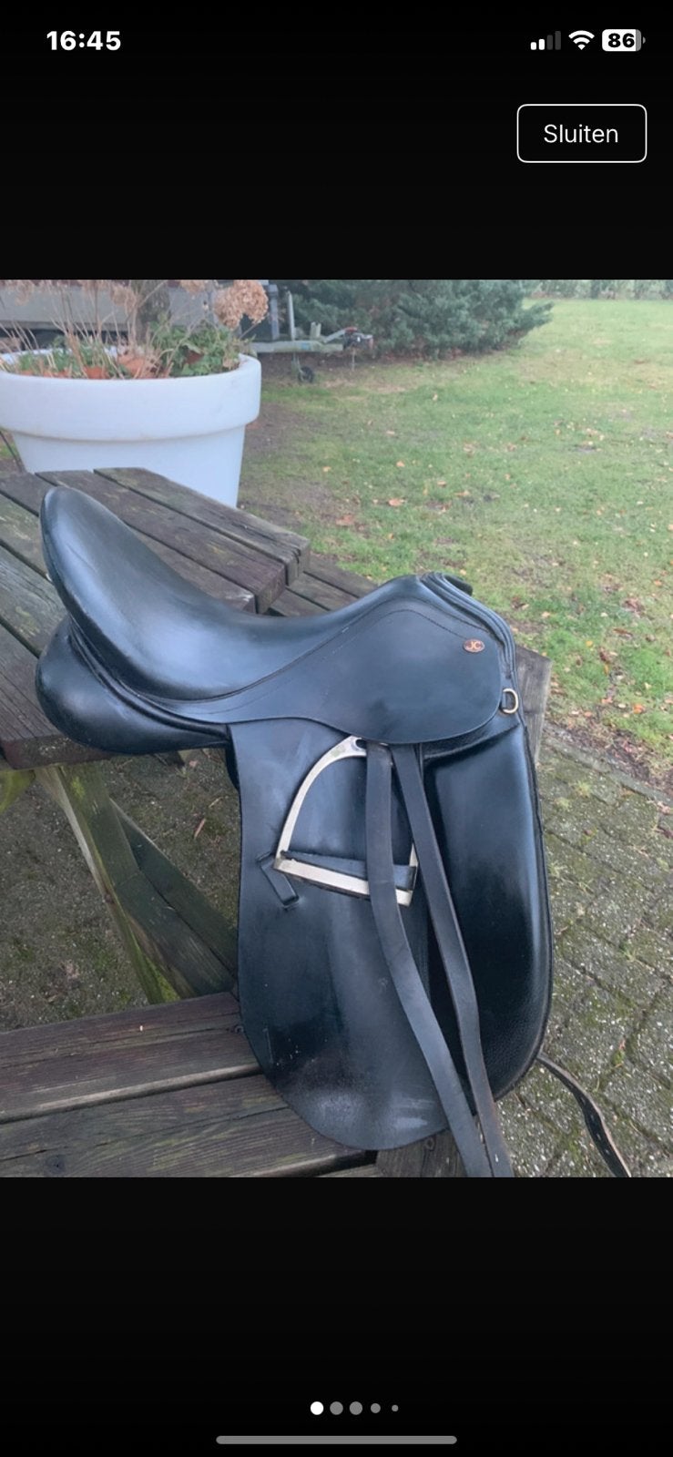 JC saphir dressuur zadel  18 inch & kieffer veelzijdigheids, Ophalen, Zo goed als nieuw, Dressuur