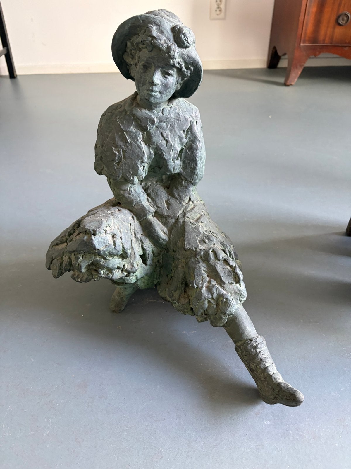 2 bronzen beelden, ca. 43 cm hoog, Antiek en Kunst, Ophalen, 20 - 50 cm, Beeld, Man