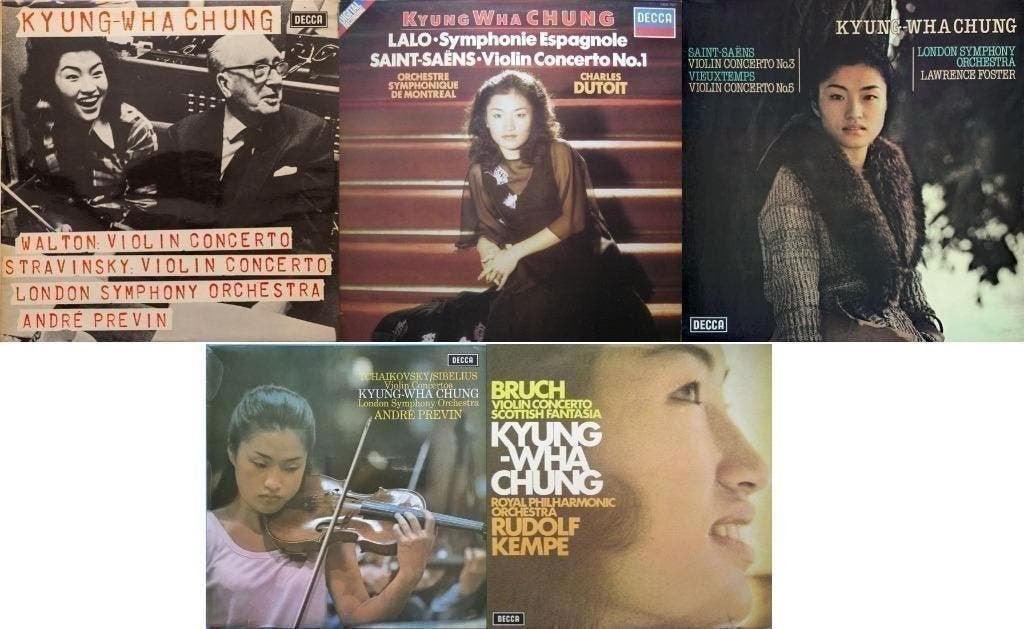 5 Records Kyung-Wha Chung on DECCA SXL, Kamermuziek, Ophalen of Verzenden, Zo goed als nieuw, 12 inch
