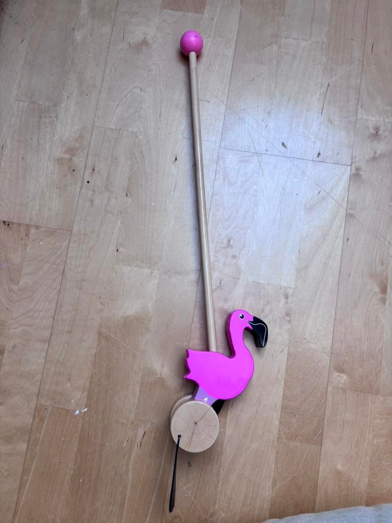 Flamingo loopeend, Ophalen, Zo goed als nieuw, Duw- of Trekspeelgoed