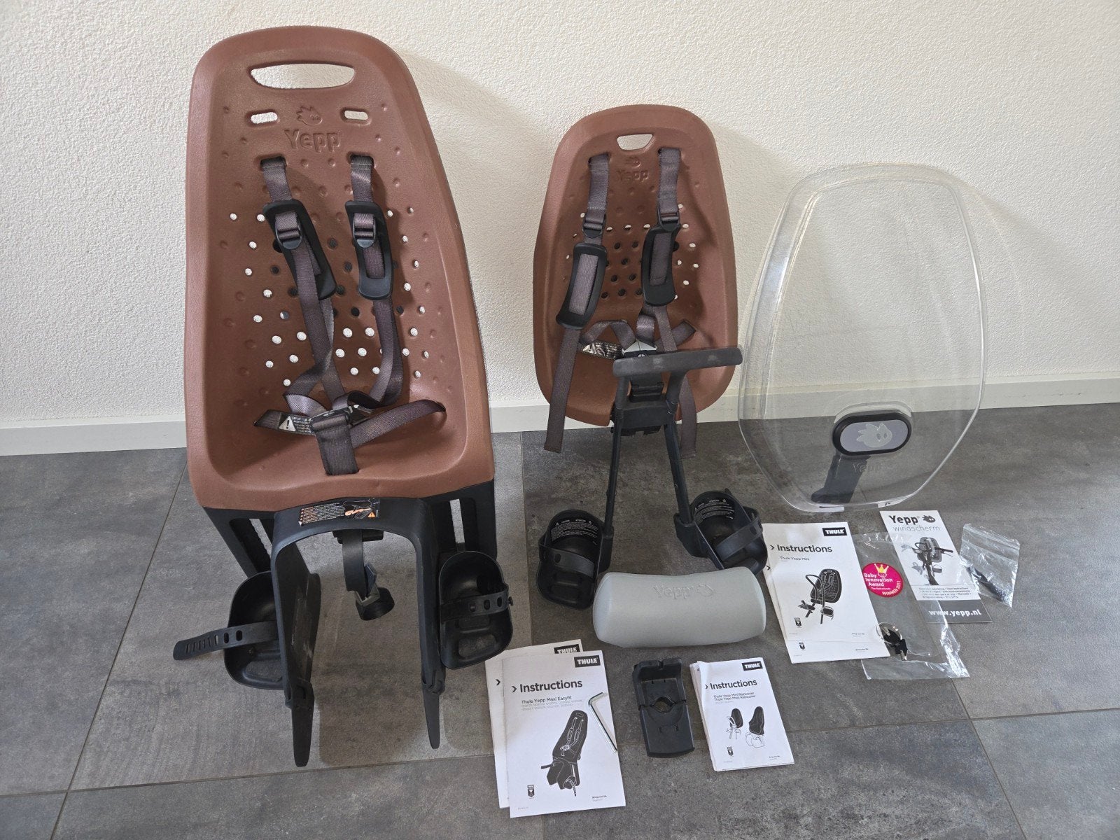 complete set yepp fietsstoeltjes, Fietsen en Brommers, Fietsaccessoires | Fietsstoeltjes, Ophalen