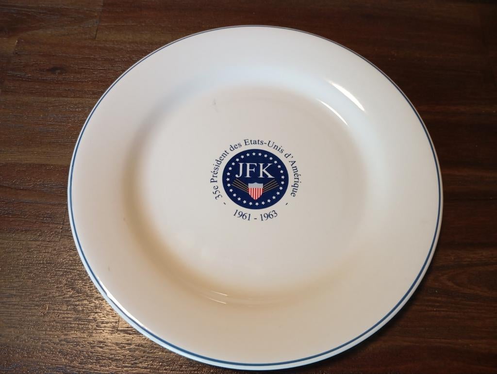 Exclusief JFK Herdenkingsbord – Gien France (2009), Ophalen of Verzenden, Porselein, Bord of Schaal