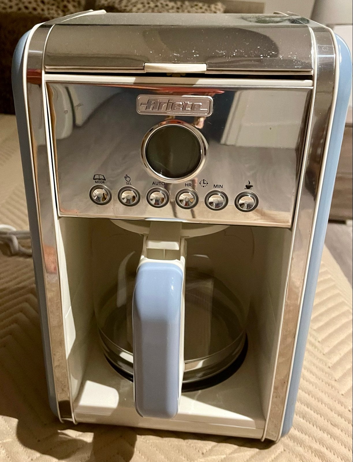 Ariete Vintage Koffiezetapparaat - Lichtblauw, Ophalen, Gebruikt, 10 kopjes of meer, Koffiemachine