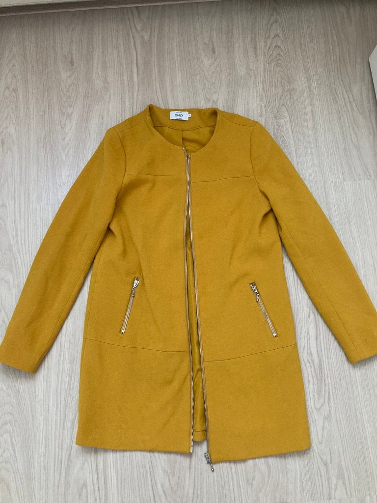 Only, mosterd geel herfstjas dames, maat S, Ophalen of Verzenden, Zo goed als nieuw, Maat 36 (S), Geel