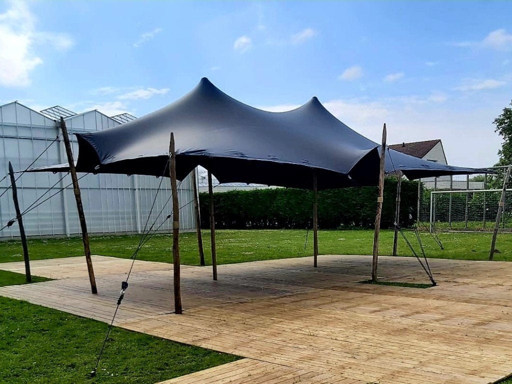 Zwarte Stretchtent huren! - Exclusieve tent bruiloft huren!, Ophalen, Nieuw, Geboorte of Huwelijk