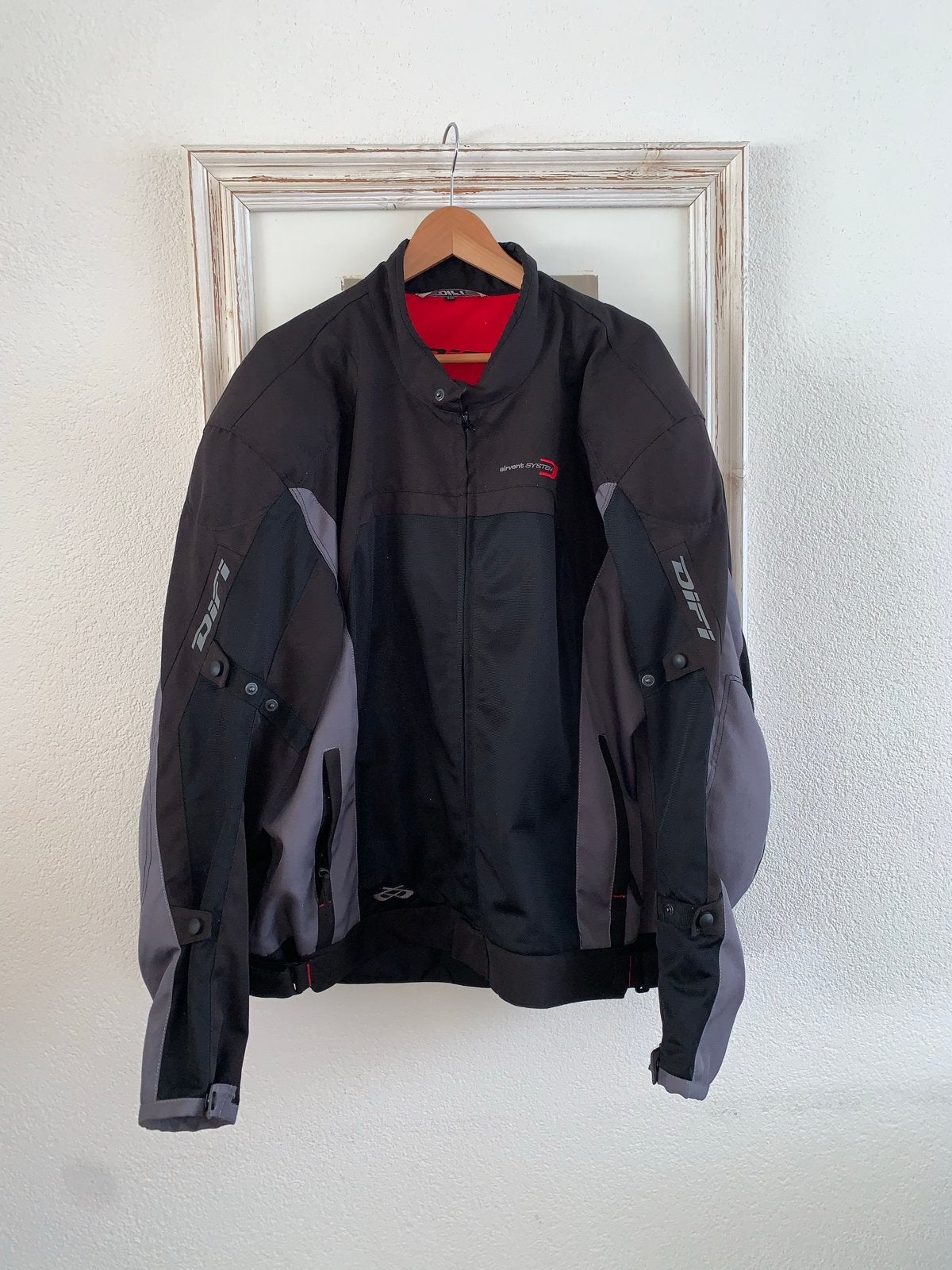 Difi Motorjas 4XL Zwart/Grijs met Airvent Systeem, Kleding | Heren, Ophalen of Verzenden, Zo goed als nieuw, Overige maten, Zwart