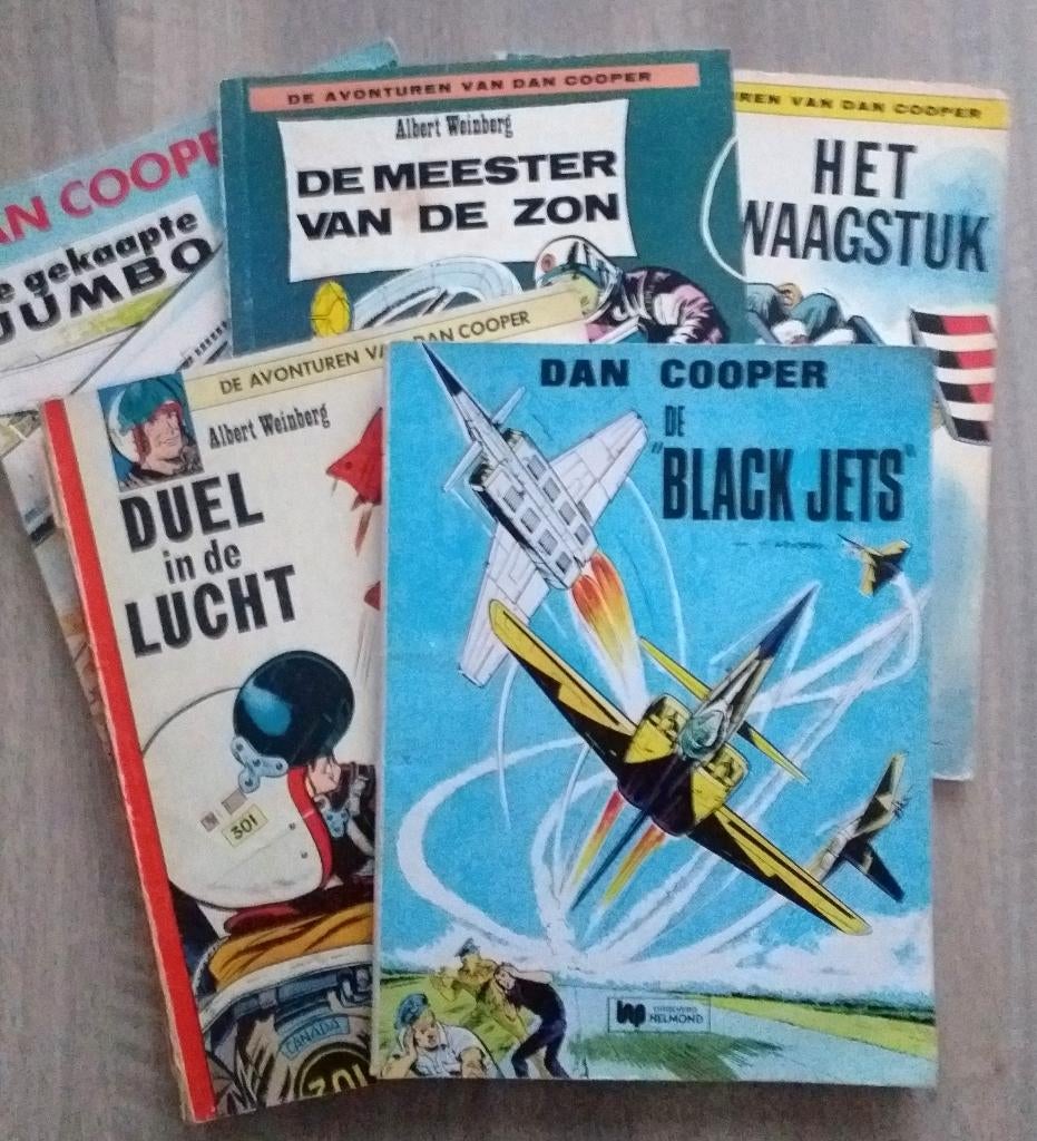 Dan Cooper. 5 x album. 1963, 1975, 1977 2 x en 1978., Gelezen, Verzenden, Diverse auteurs, Meerdere stripboeken