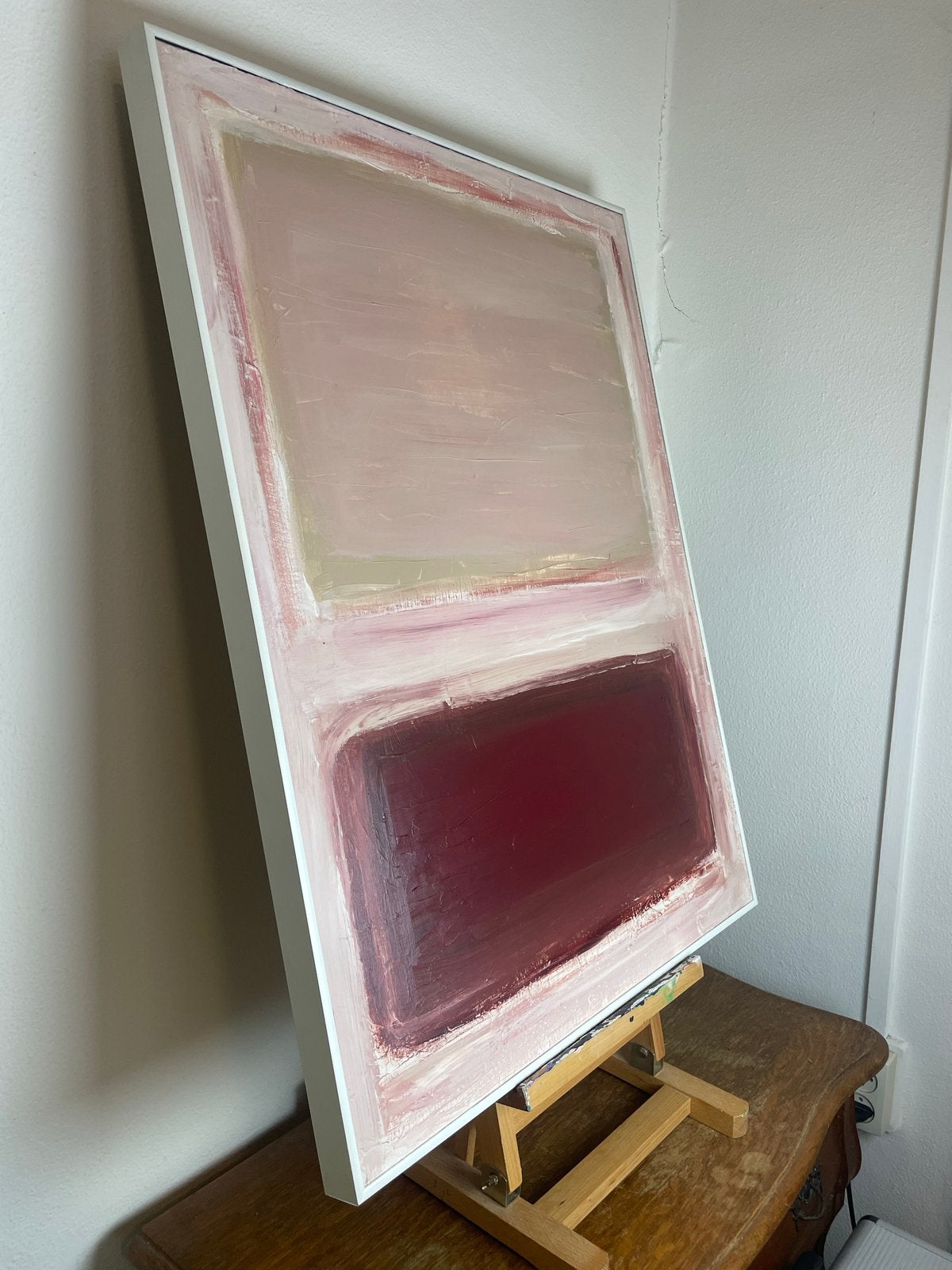 Rothko-Stijl Schilderij - ingelijst in wit stalen frame, Ophalen