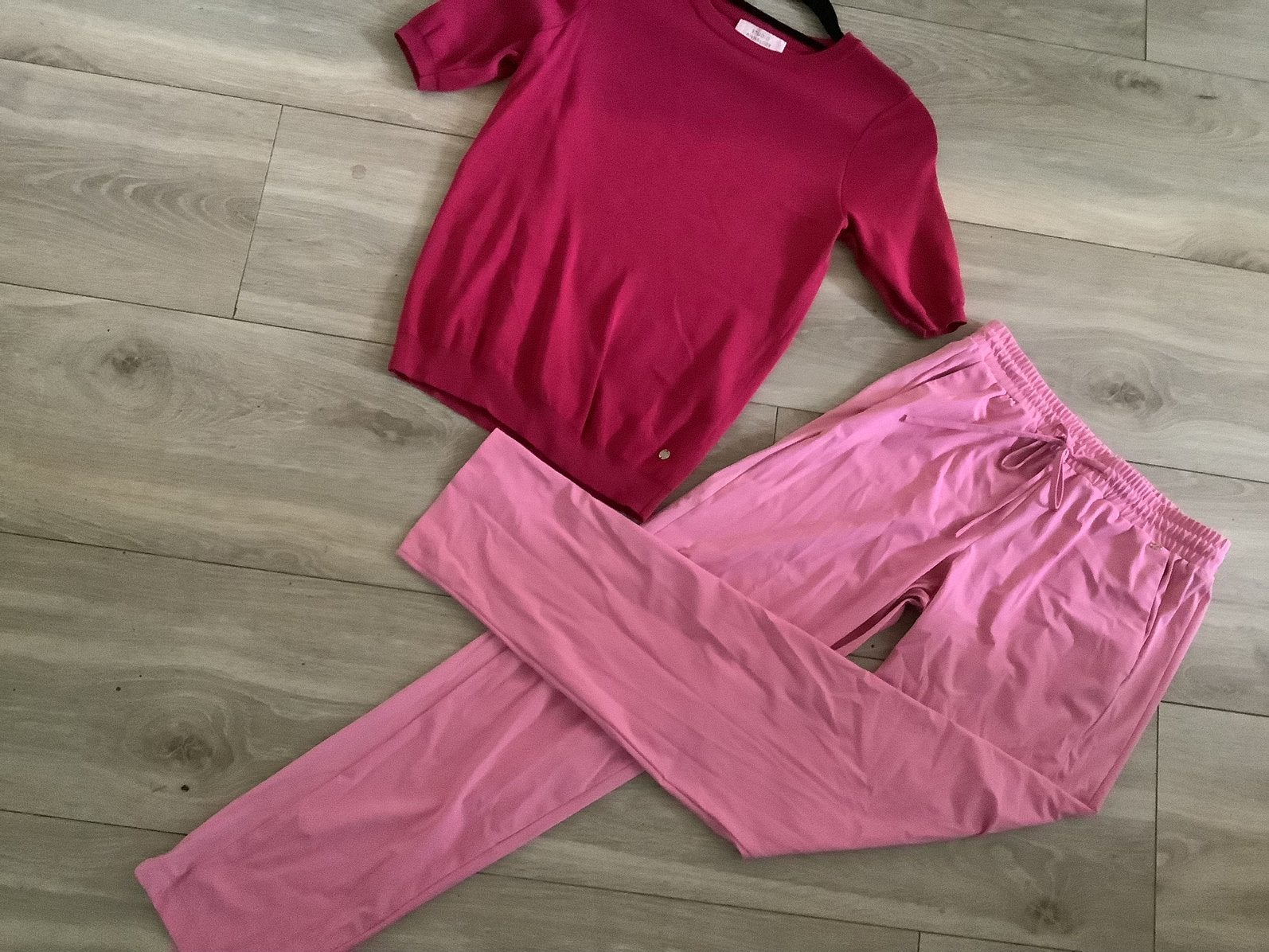Studio Anneloes top en travelstof broek LaDress beide xs, Verzenden, Zo goed als nieuw, Maat 34 (XS) of kleiner, Roze