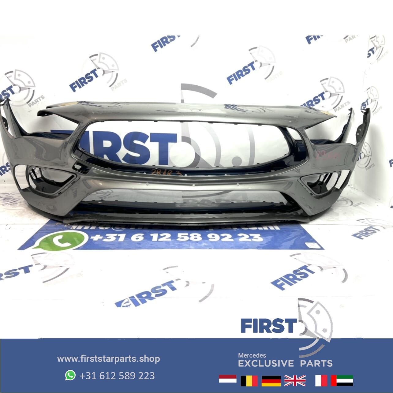 W118 CLA AMG LINE VOORBUMPER GRIJS Mercedes 2019-2022 ORIGIN, Gebruikt, -, Voor, Ophalen of Verzenden