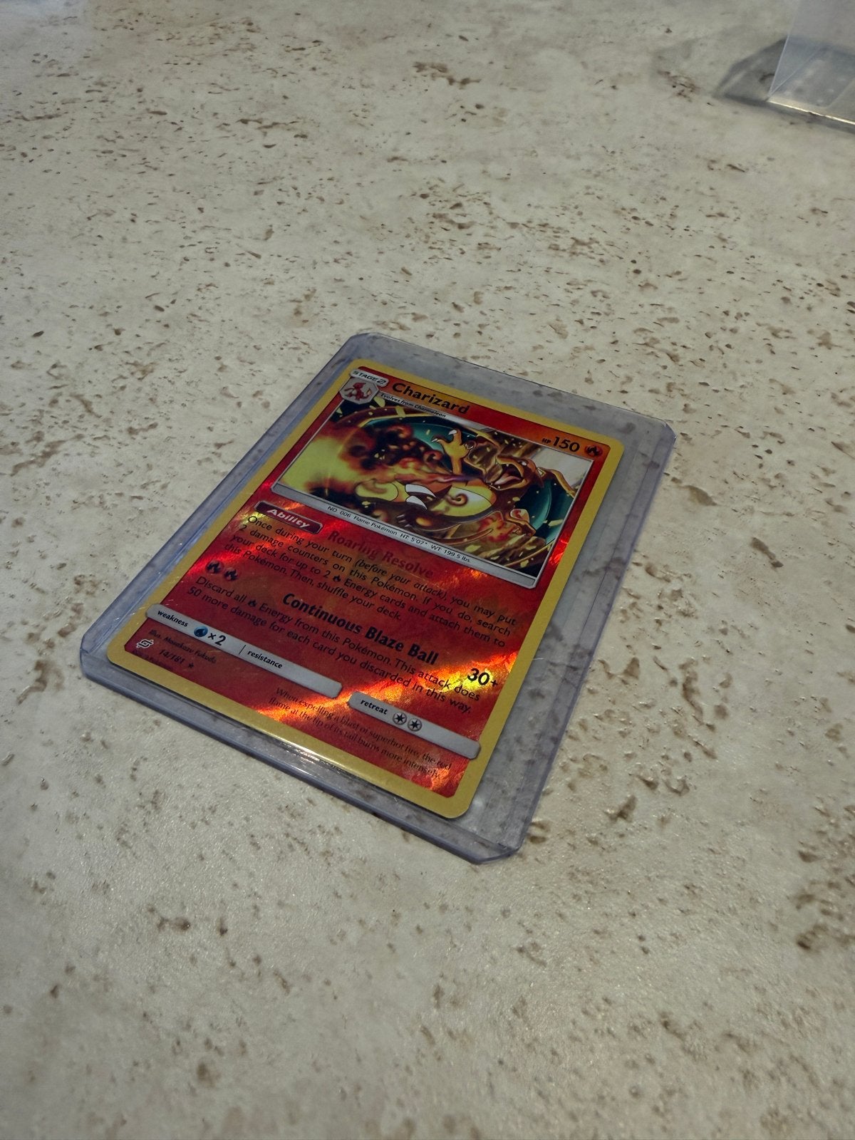 Charizard 14/181 Reverse Holo Pokémon Kaart, Ophalen of Verzenden, Zo goed als nieuw, Losse kaart, Foil