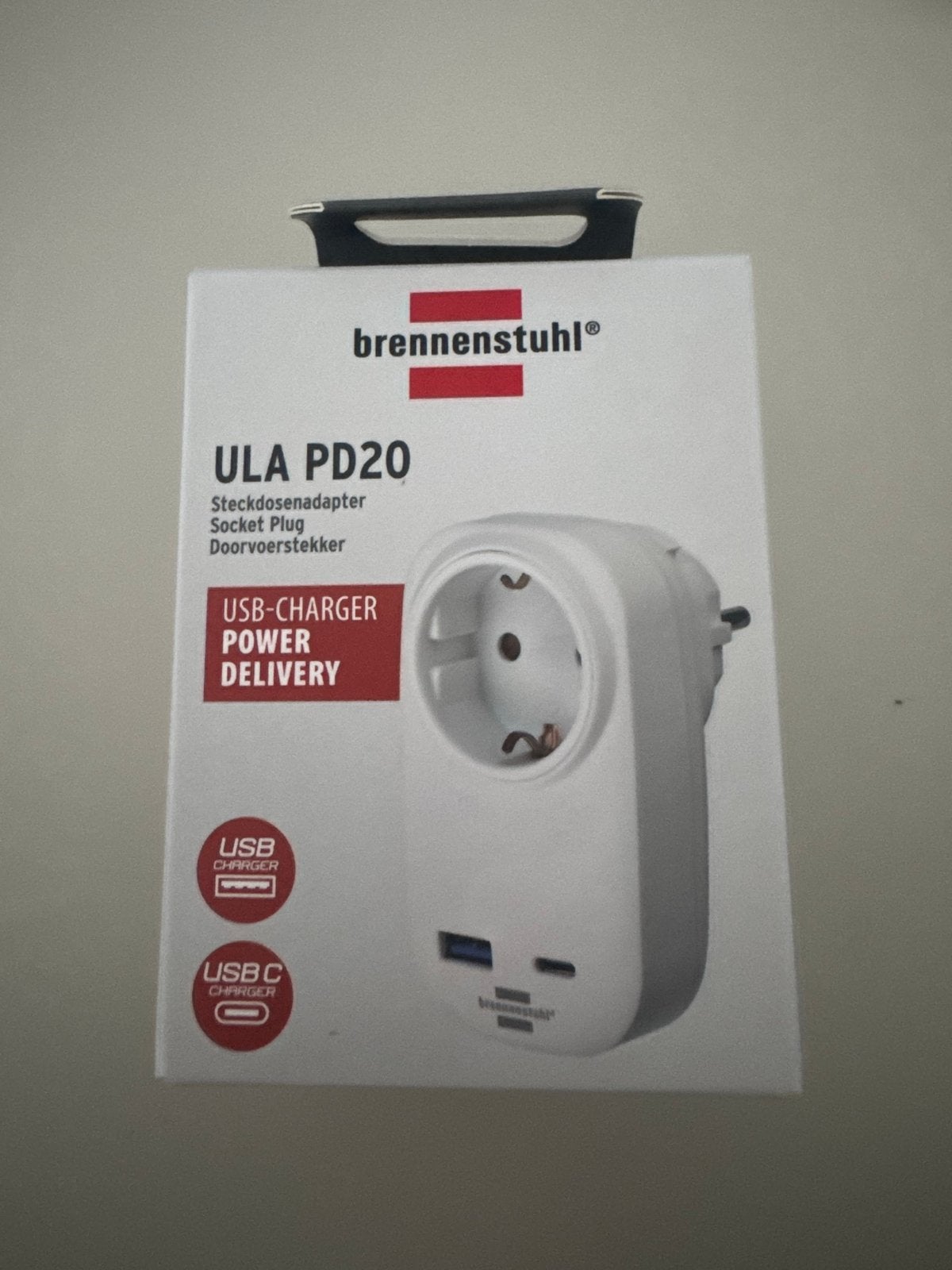 Brennenstuhl ULA PD20 Stekkerdoosadapter met USB-lader, Telecommunicatie, Ophalen of Verzenden, Nieuw, Overige typen, Universeel