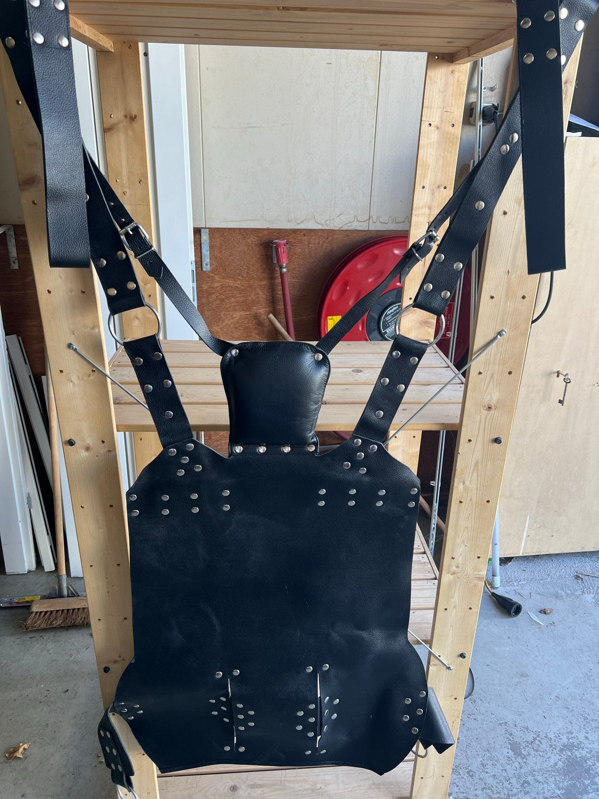 Zwart leren harnas met studs swing professional, Ophalen, Gebruikt