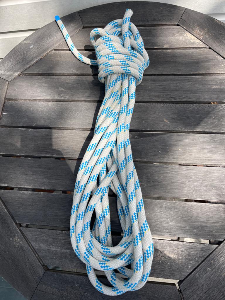 Gleistein lijn / schoot - 13m - 14mm - blauw/wit, Ophalen, Gebruikt, Lijn of Blok