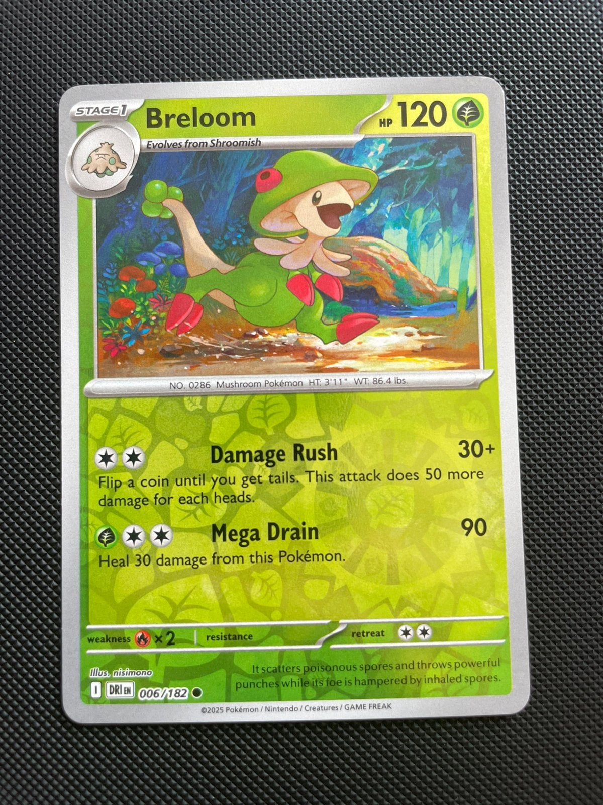 Breloom 006/182 Reverse Holo Destined Rivals Packfresh, Ophalen of Verzenden, Zo goed als nieuw