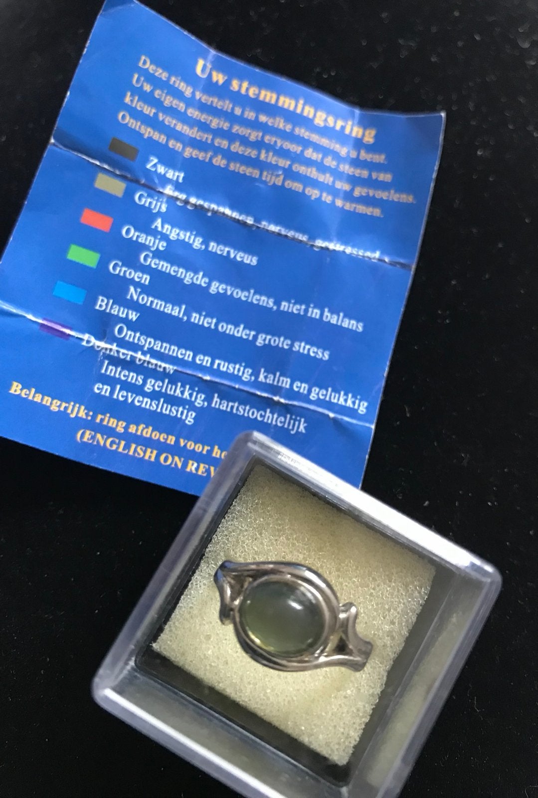 Unieke Stemmingsring - Zilverkleurig met Kleurverandering, Ophalen, Nieuw, 17 tot 18, Dame of Heer